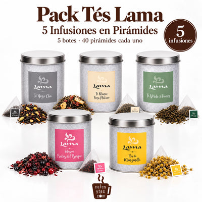 Pack Té Lama · 5 Infusiones en Pirámides