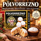 Polvorrezno de El Beato, polvorón con torrezno de Soria, presentación navideña artesanal