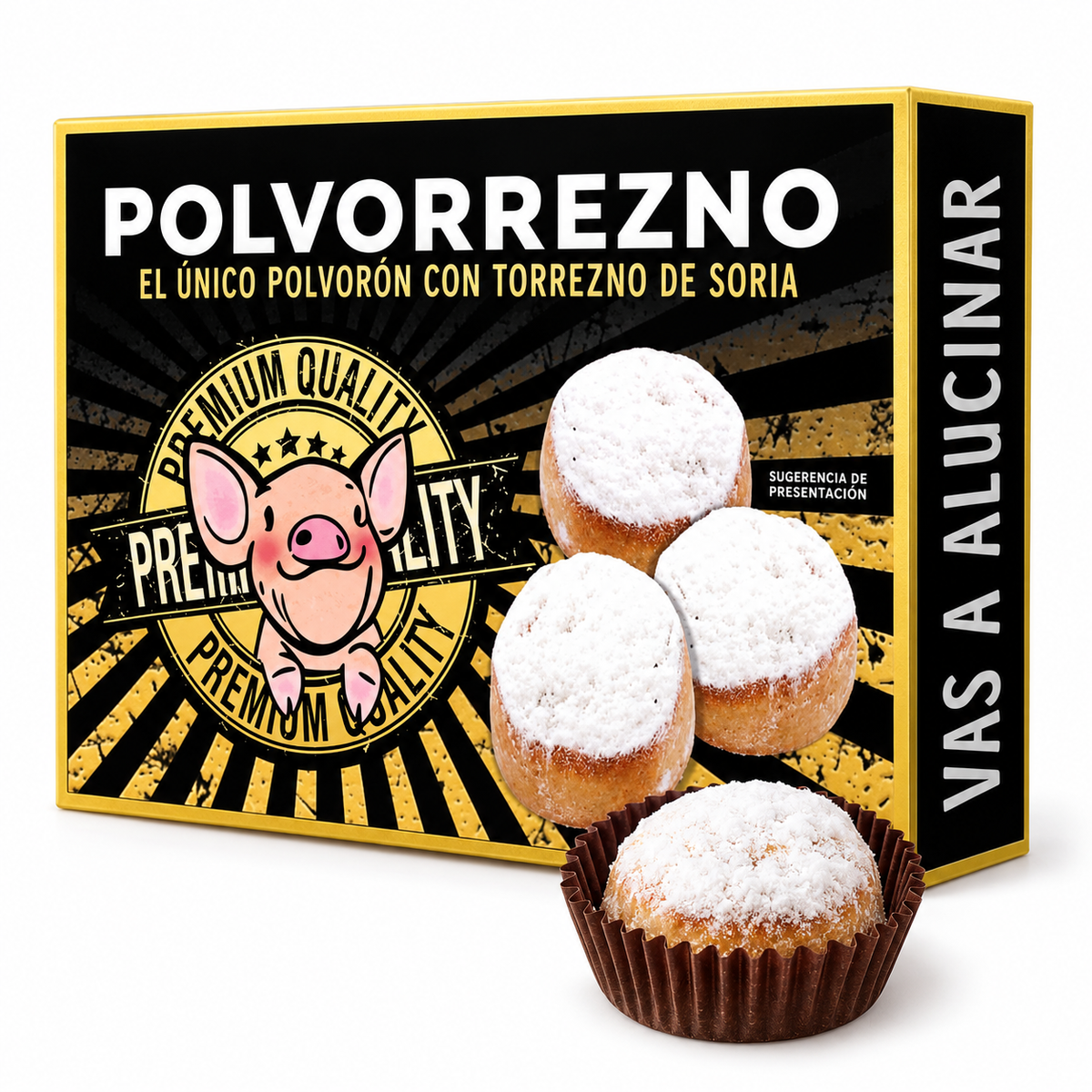 Polvorrezno de El Beato, polvorón artesano con torrezno del Burgo de Osma (Soria)