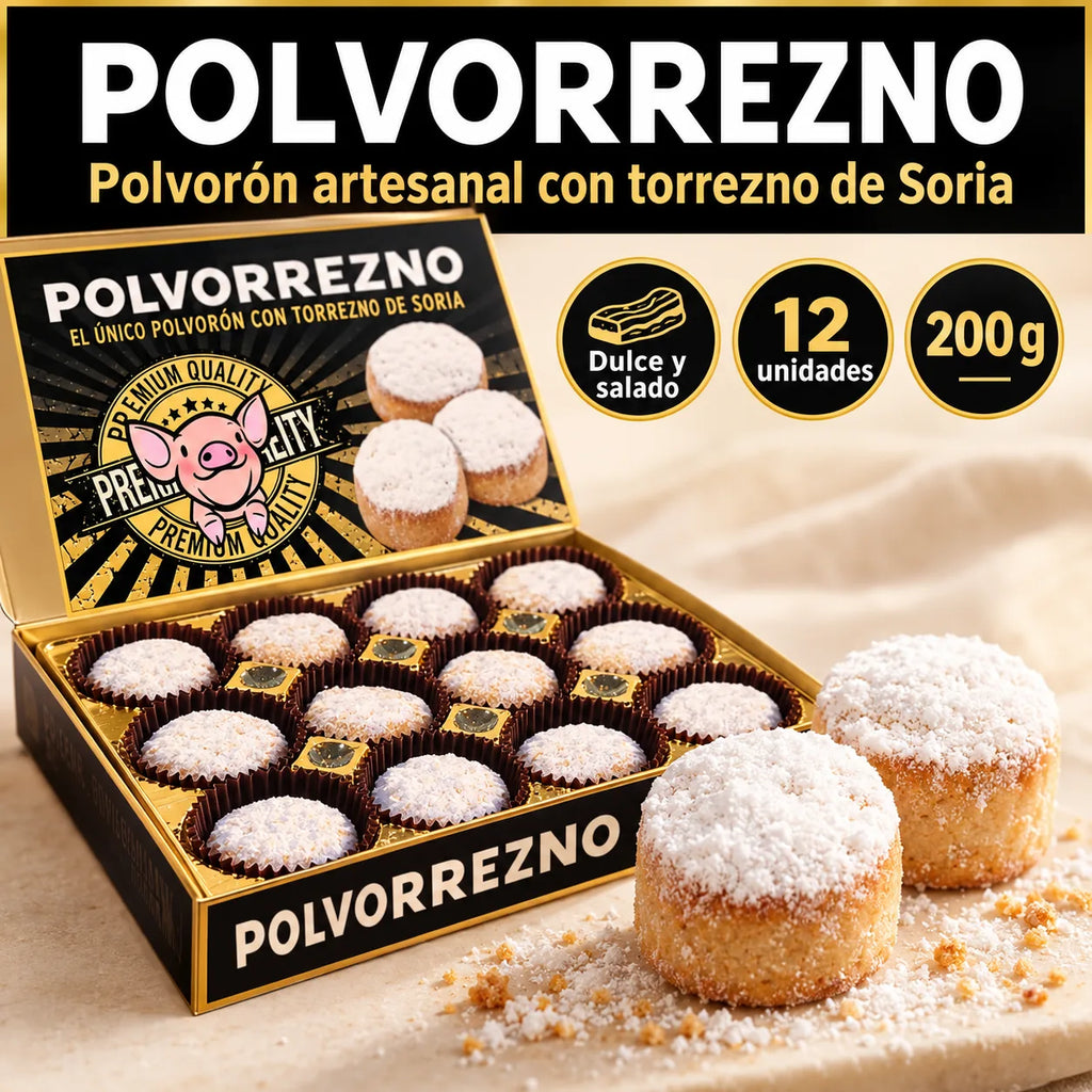 Polvorrezno de El Beato, polvorón con torrezno artesano del Burgo de Osma (Soria)