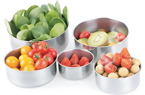 Set de 5 Recipientes de Acero Inox  (SOLO ONLINE)