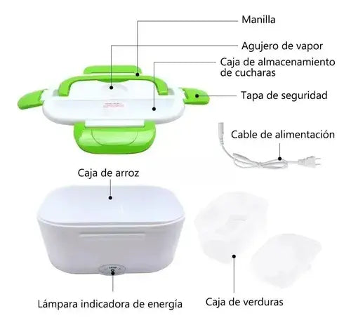 Lonchera Eléctrica Térmica 1.5 L – Calienta Tu Comida en Cualquier Lugar  (SOLO ONLINE)