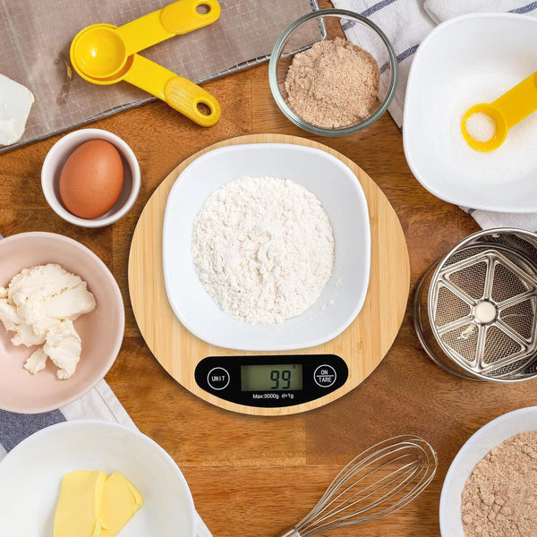 Balanza de Cocina Digital en Bambú  (SOLO ONLINE)