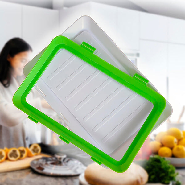 Set de 3 Bandejas ConservaFresh™ – Conservación Inteligente y Sin Plástico Desperdiciado 🍱