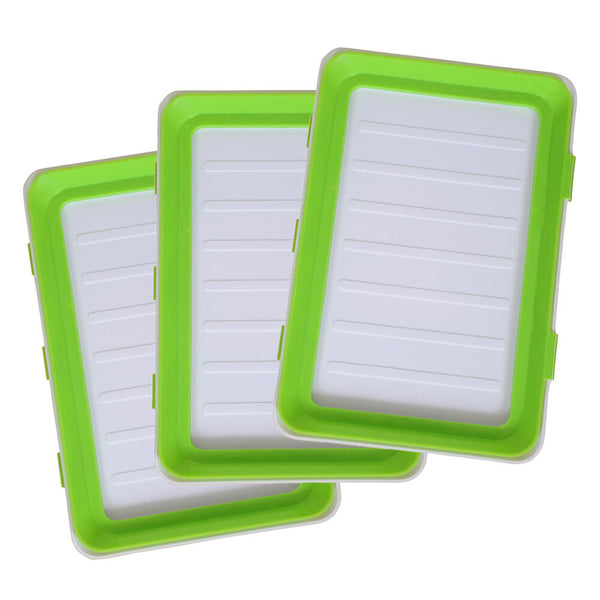 Set de 3 Bandejas ConservaFresh™ – Conservación Inteligente y Sin Plástico Desperdiciado 🍱