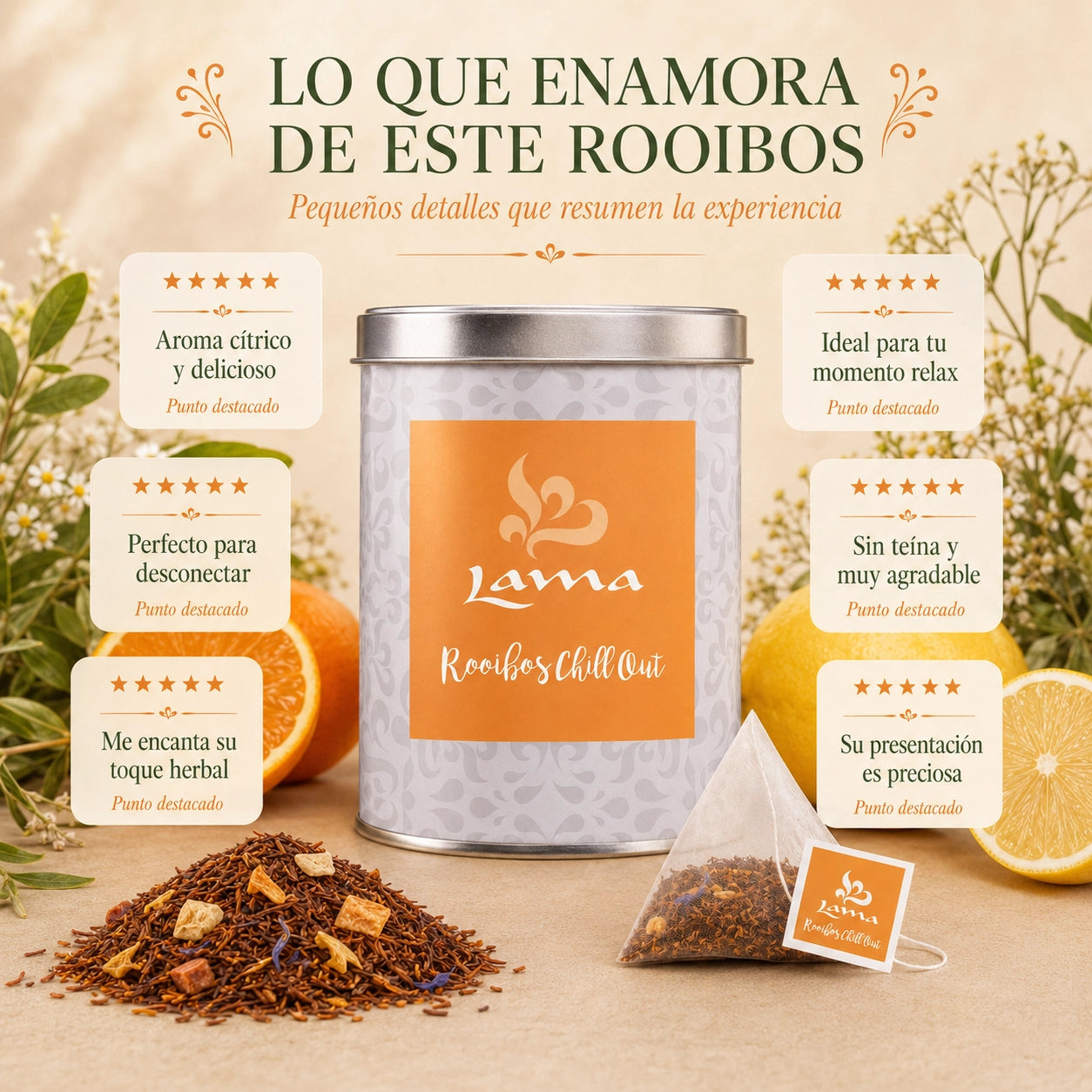 Rooibos Chill Out Lama en pirámides