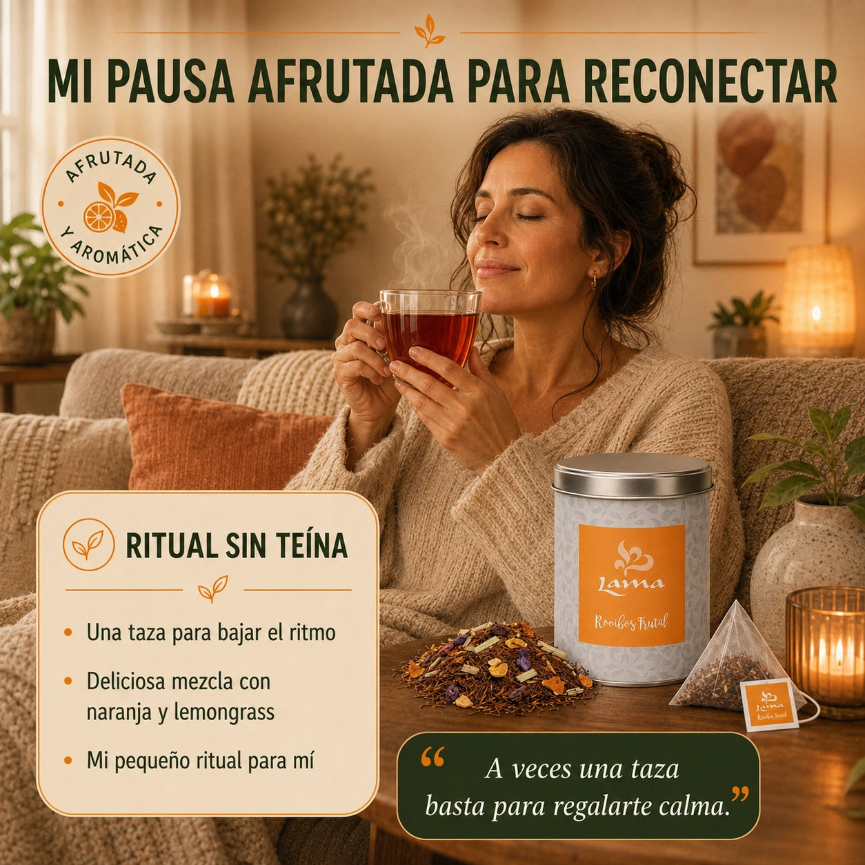 Rooibos Frutal Lama en pirámides