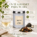 Té Blanco Fresa y Plátano Lama en pirámides