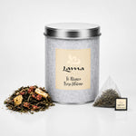 Té Blanco Fresa y Plátano Lama en pirámides