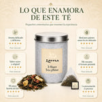Té Blanco Fresa y Plátano Lama en pirámides