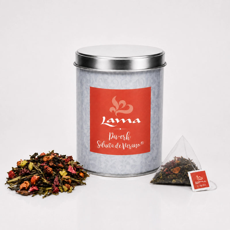 Té Rojo Pu-erh Silueta de Verano Lama en pirámides