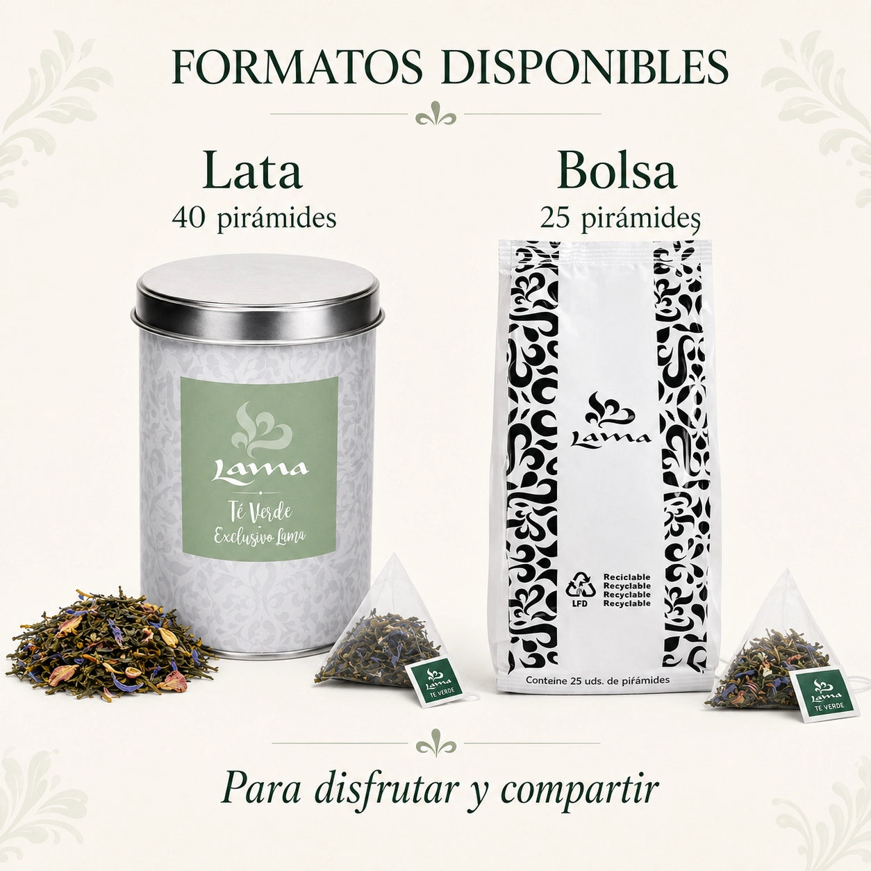 Té Verde Exclusivo Lama en pirámides