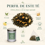 Té Verde con Jengibre y Limón Lama en pirámides