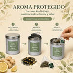 Té Verde con Jengibre y Limón Lama en pirámides