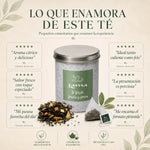 Té Verde con Jengibre y Limón Lama en pirámides