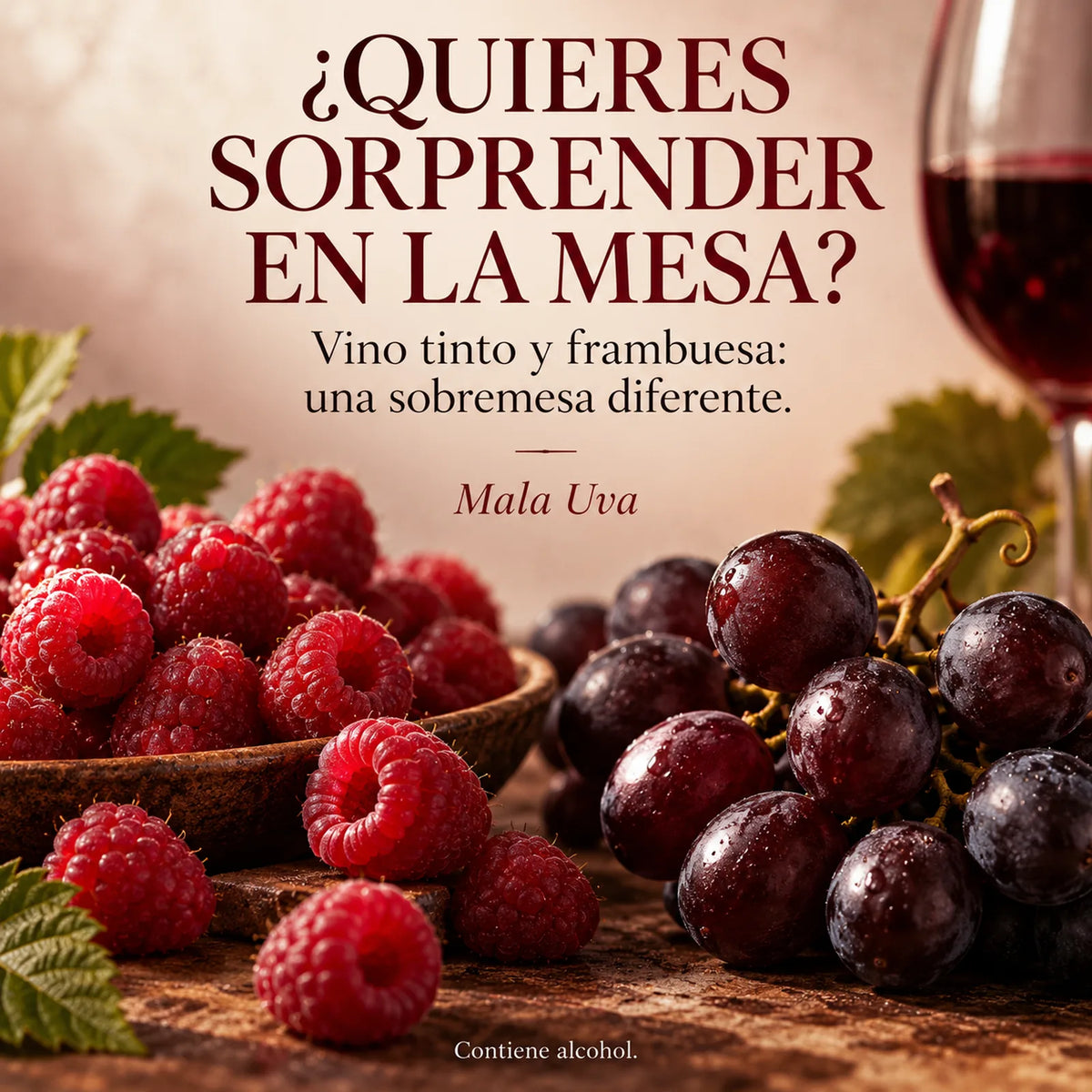 Turrón de Frambuesa al Vino Tinto Mala Uva · El Beato 250 g · descubre su combinación de sabores