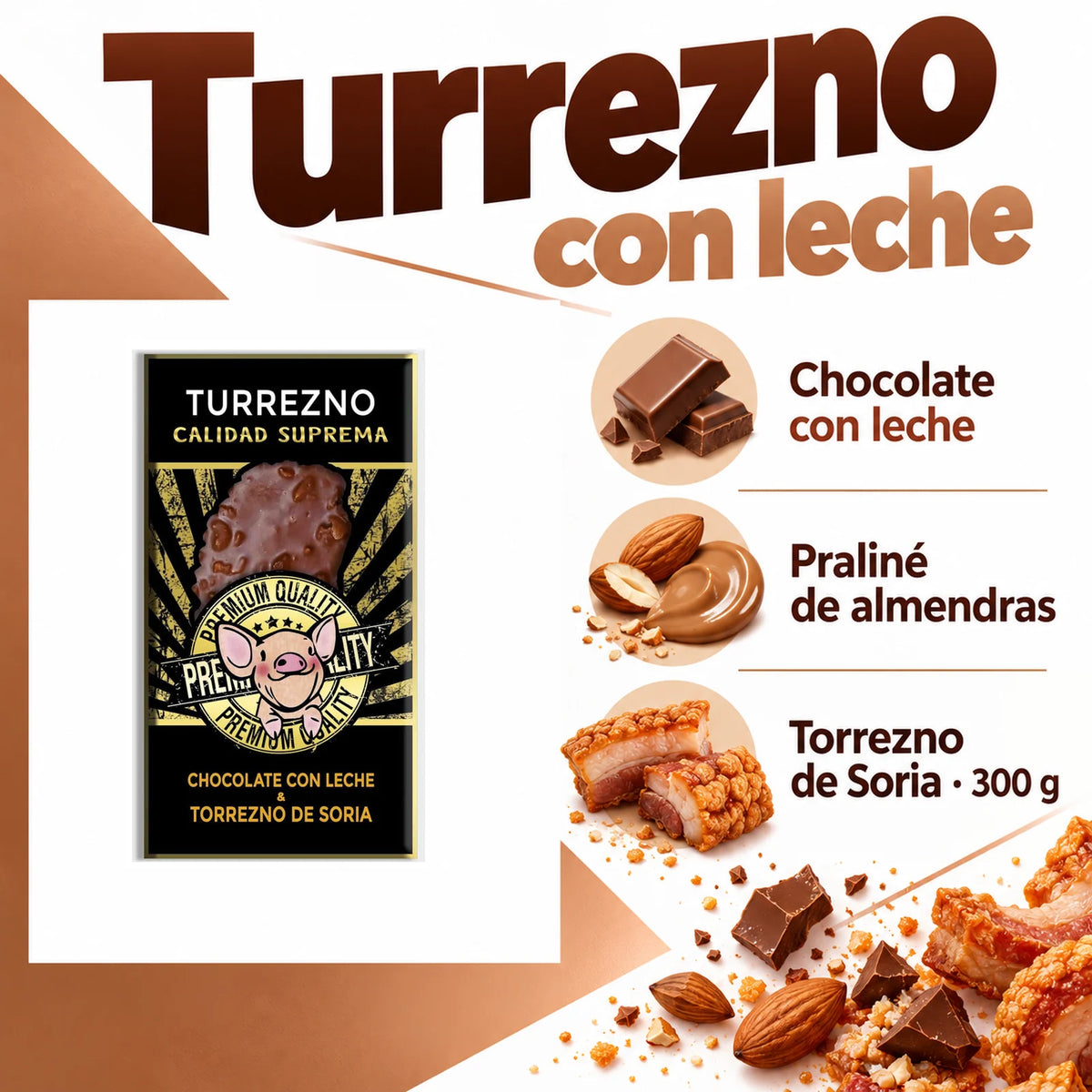 TURREZNO con leche · ingredientes, sabor y formato