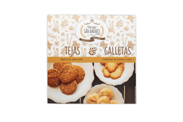 Caja surtida tejas y galletas