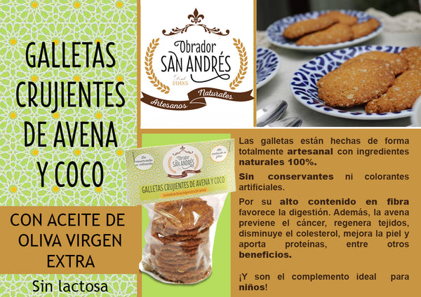 Galletas avena y coco con Aceite de Oliva Virgen Extra