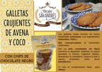 Galletas avena y coco con chocolate